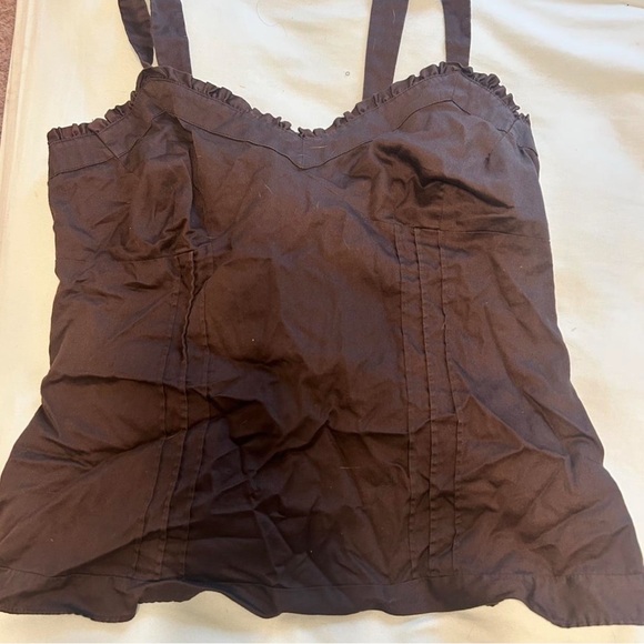 Ann Taylor Brown Ruched Bustier Camisole - Picture 1 of 1